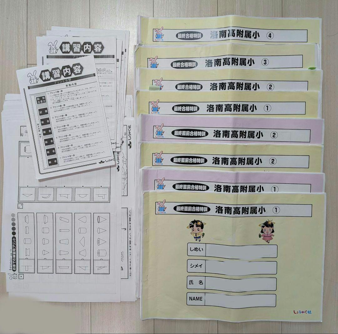 奨学社 洛南高附属小学校【最終合格特訓／最終直前合格特訓】6回分