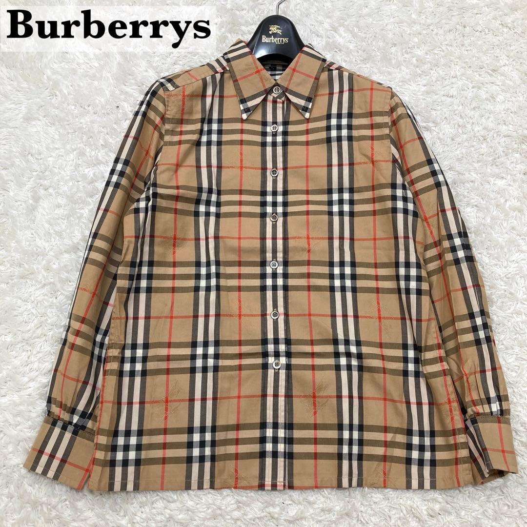 バーバリーズ シャツ シャドーホース ノバチェック ベージュ サイズL