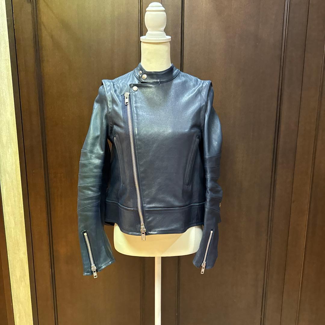 美品！ sacai luck ライダース ライダースジャケット - メルカリ