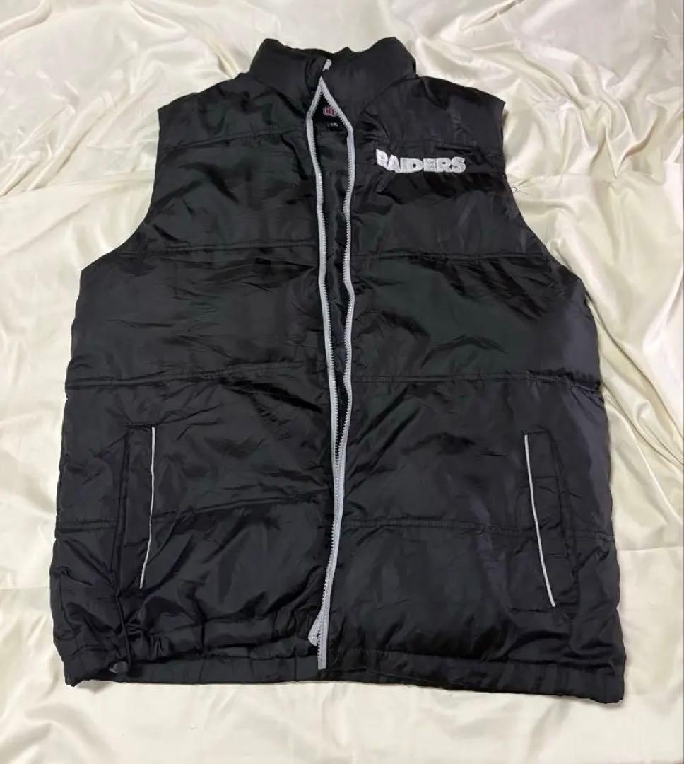 RAIDERS NFL ダウンベスト L 黒 - メルカリ