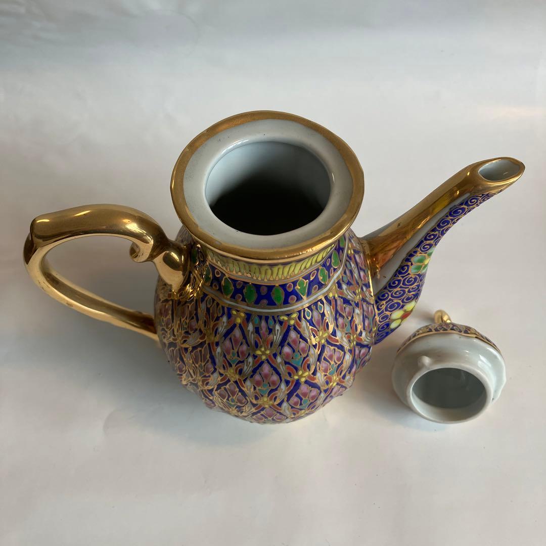 タイ ベンジャロン焼き ティーセット - メルカリ