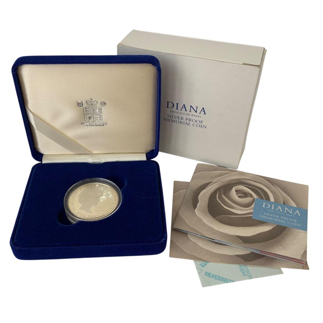 1999年 ダイアナ妃追悼記念コイン 5ポンド SV925 銀貨 箱・冊子付
