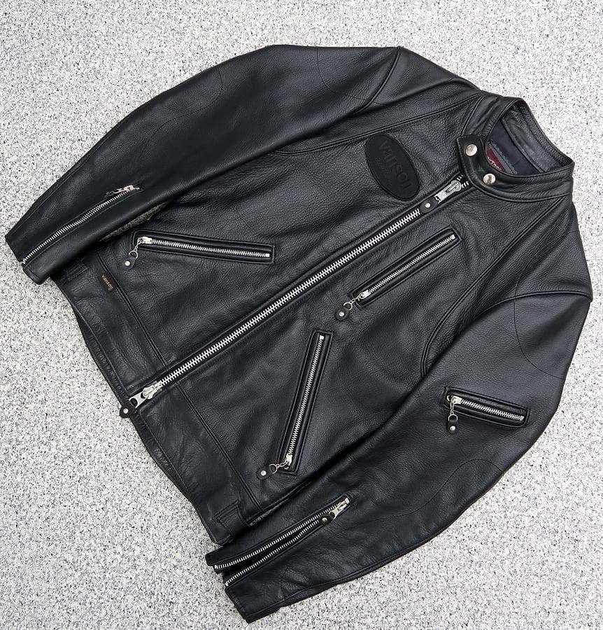 極美品 XS シボ革 VANSON シングルライダース ジャケット 黒 - メルカリ