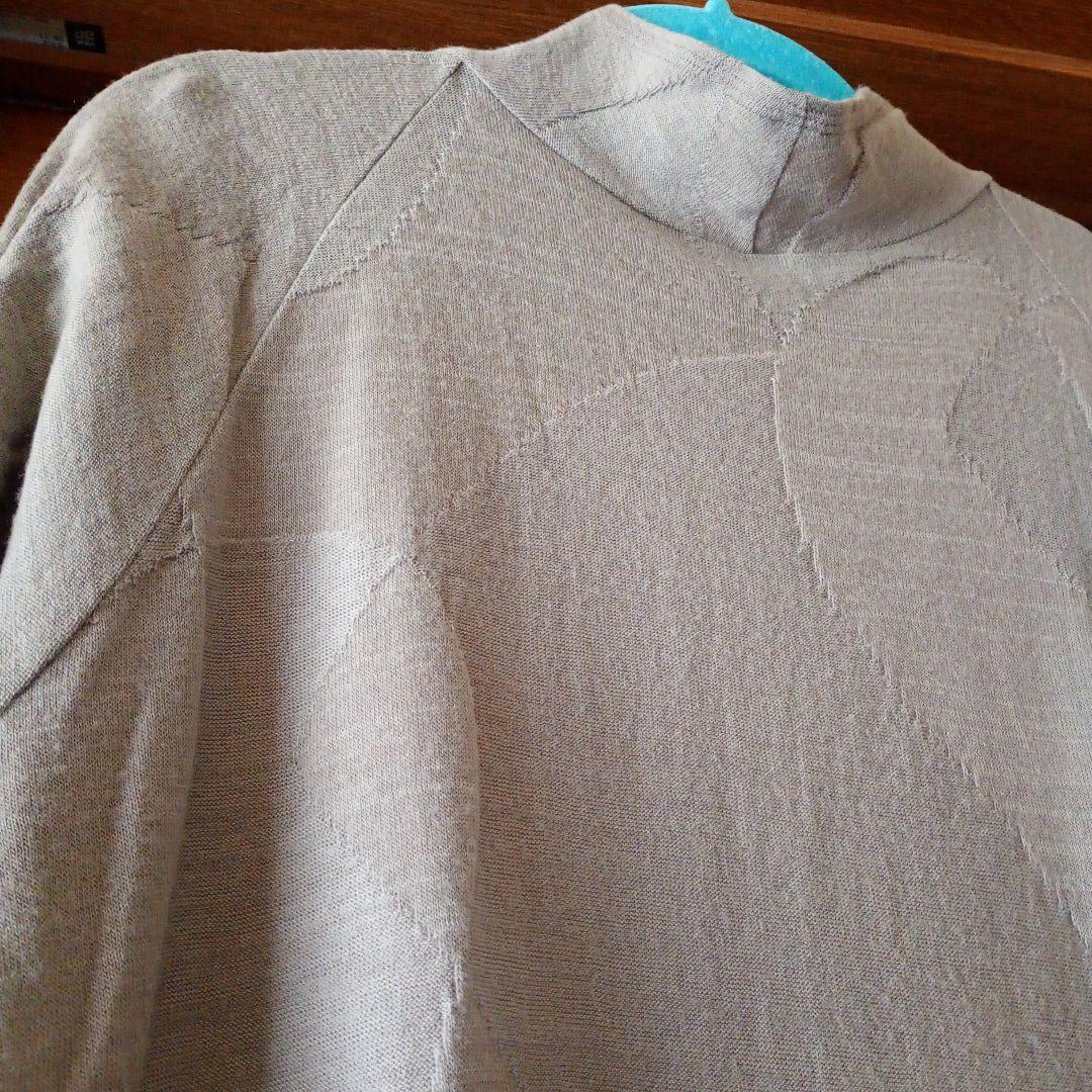 ヨーガンレール チュニックワンピース 身幅約51 グレージュ 毛 綿