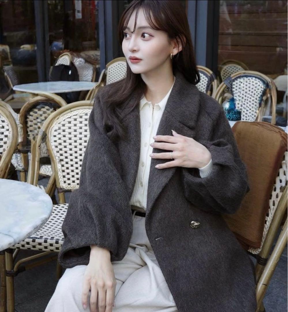 ORGUE オルグ Shaggy middle coat ブラウン 名古屋限定 - メルカリ