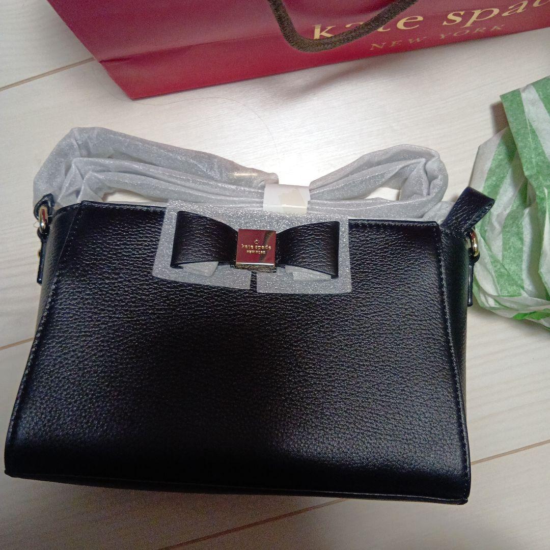 値下げ中☆ケイトスペード黒ショルダーバッグ - メルカリ