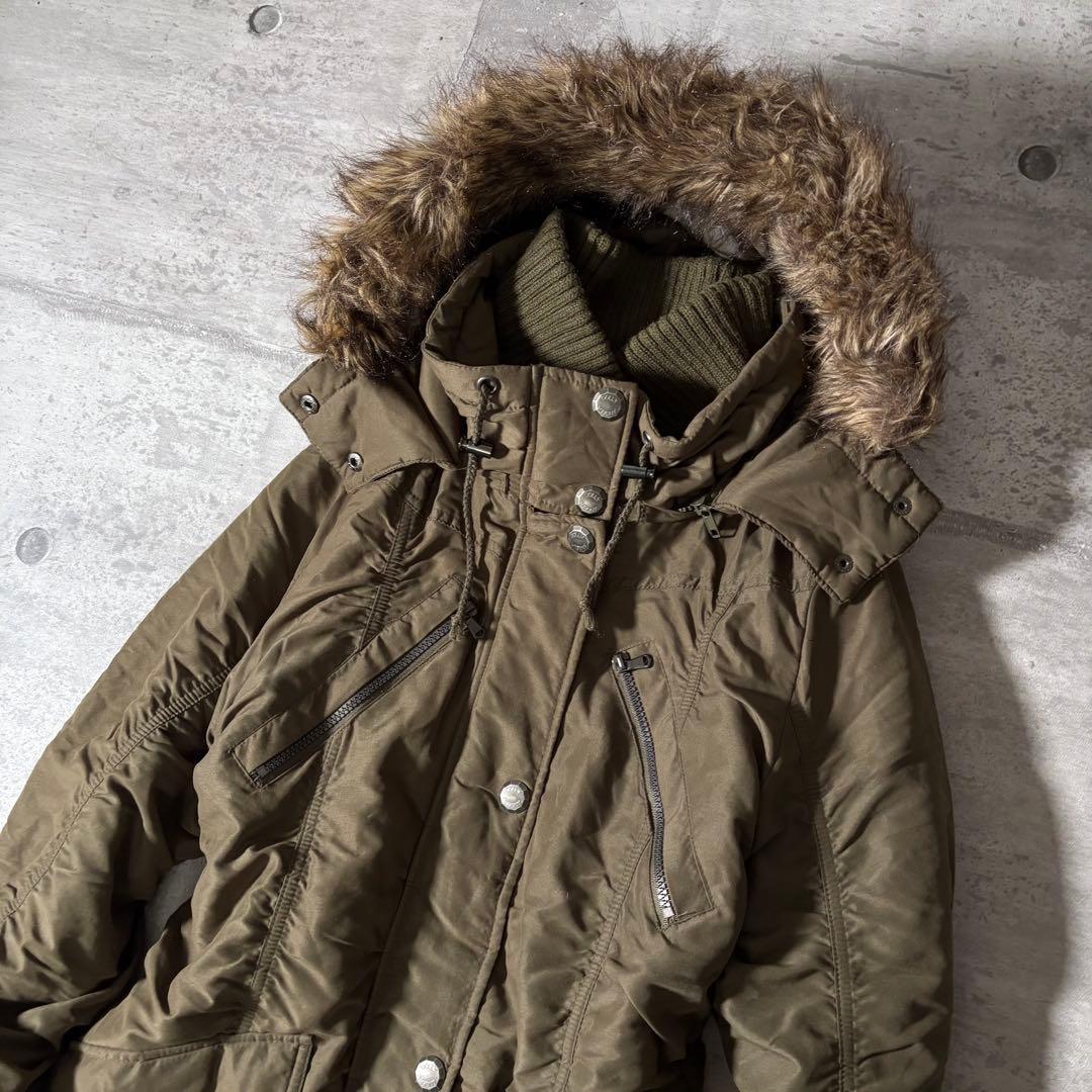 00s ファー ミリタリージャケット シャーリング 平成ギャル ギミック