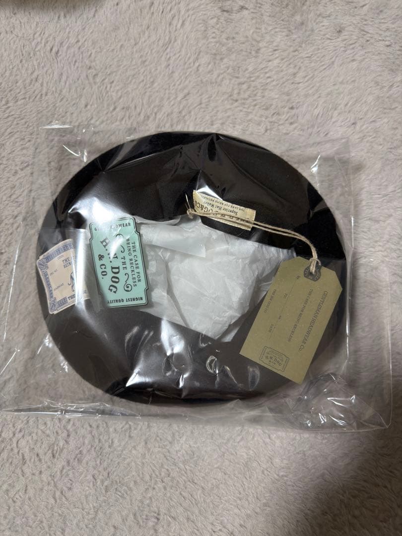 THE H.W.DOG　WOOL BASIC BERET - Black