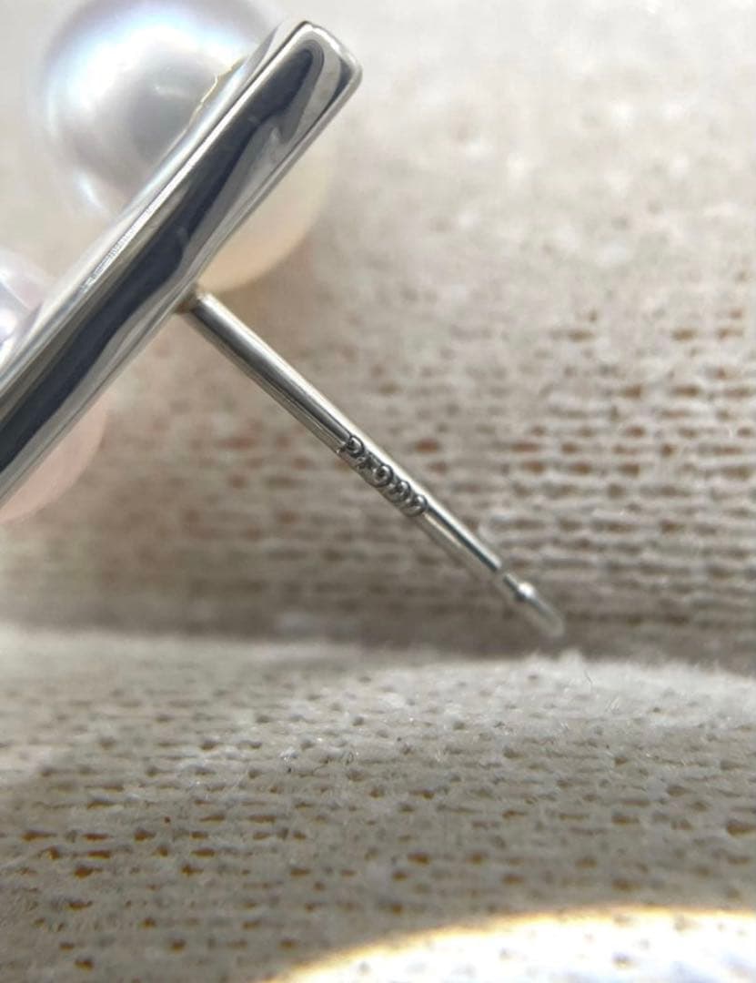 専用JA207★高級 あこや真珠3.9mm〜5.5mm プラチナ ピアス 鑑付