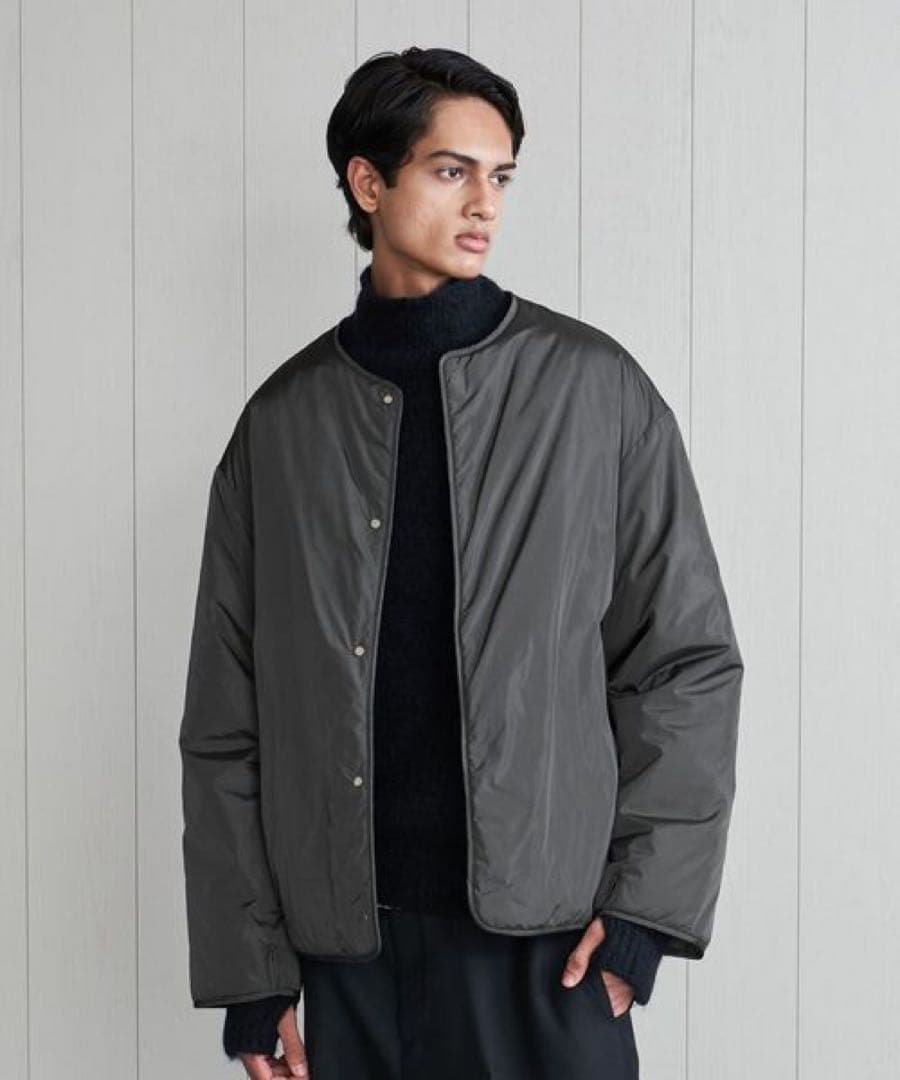 新品⭐︎定価¥63800 ＜H＞OLMETEX スナップブルゾン H＞OLMETEX ナイロン スタンドカラーブルゾン