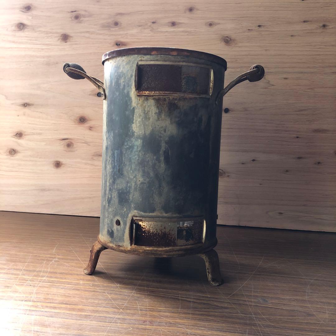 ルンペンストーブ 薪 石炭 円筒型 開拓民ストーブ 昭和レトロ 釣りや