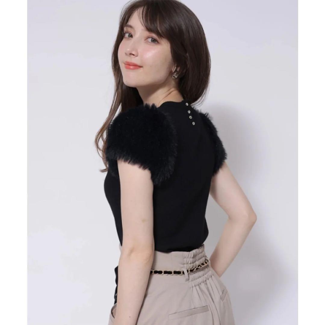 アプワイザーリッシェ 新品 ふわふわスリーブニットプルオーバー