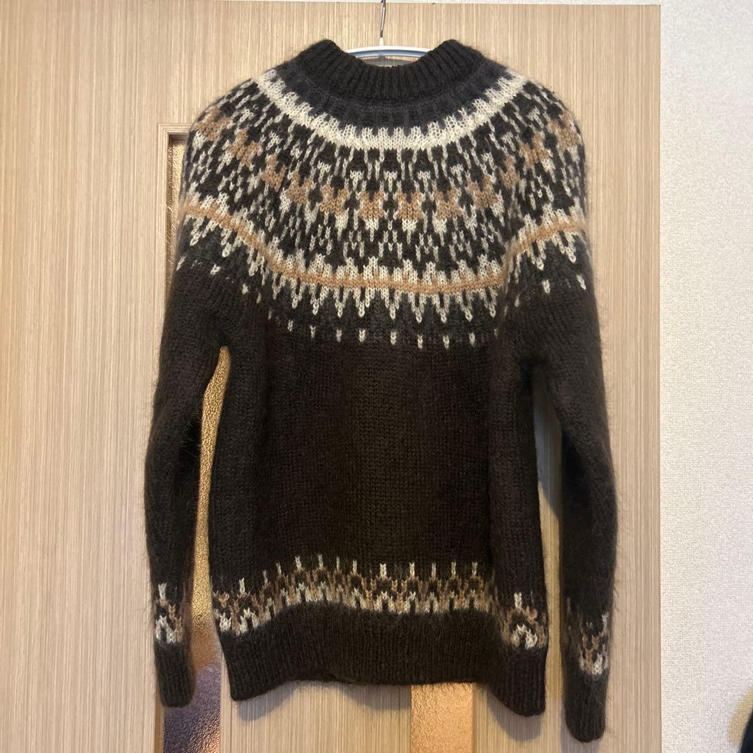 Yonetomi 米富 ノルディックセーター ブラウン 美品 - メルカリ