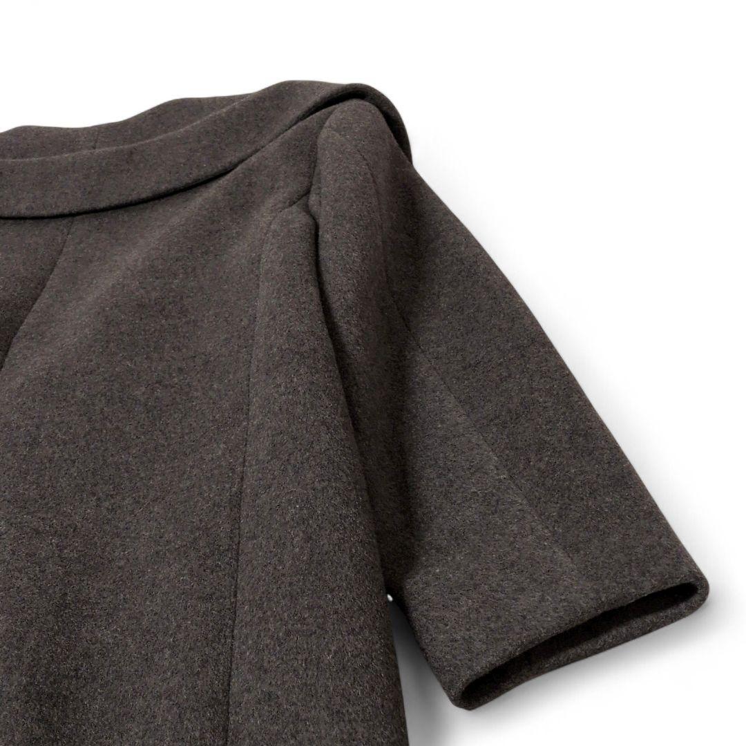 ルシェルブルー ウールビーバーロングコート チェスター ダブルカラー