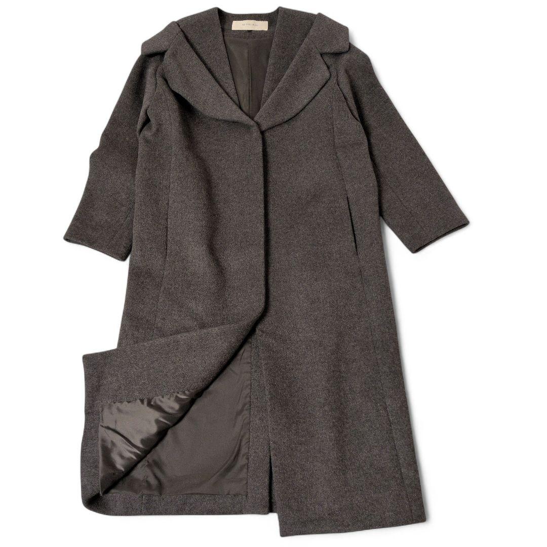 ルシェルブルー ウールビーバーロングコート チェスター ダブルカラー