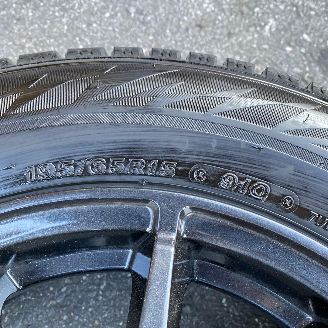中古バリ溝ブリヂストンスタッドレスセット195/65R15 セレナ - メルカリ