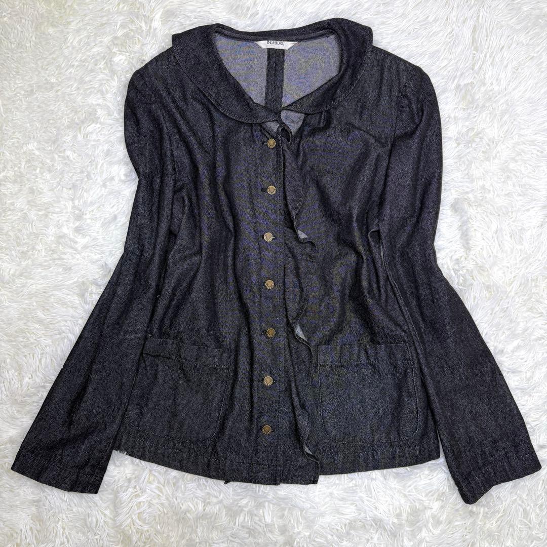 美品 INGEBORG インゲボルグ フリル デニムジャケット Lサイズ - メルカリ