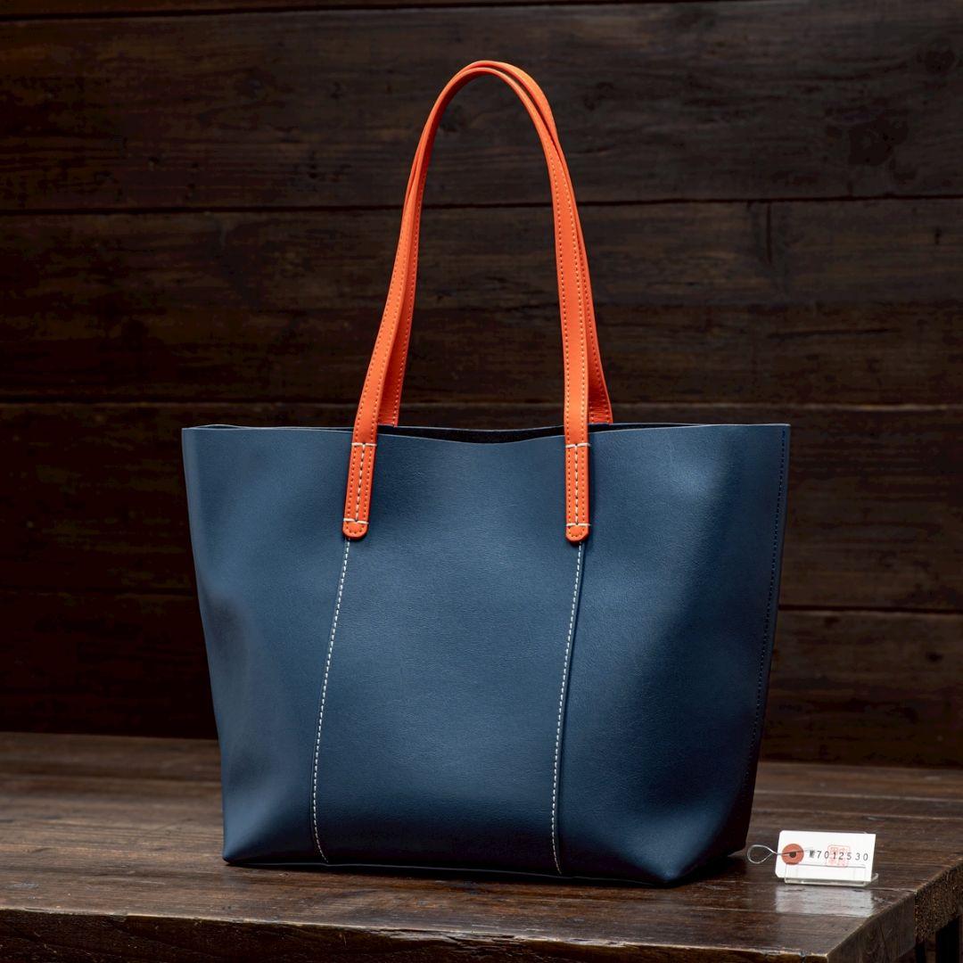 インディゴブルー 本革 イタリアンレザー メンズ 本革 メンズ トート