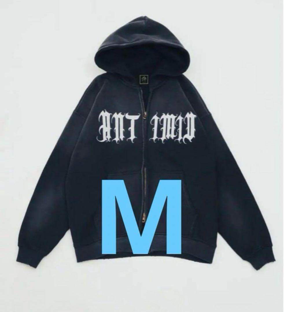 アンチミッドANTIMID PIGMENT LOGO ZIP HOODIE