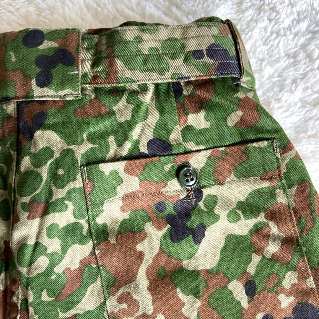 陸上自衛隊 旧迷彩 戦闘服ズボン 6A ウエスト84cm ドット迷彩 ベルト付