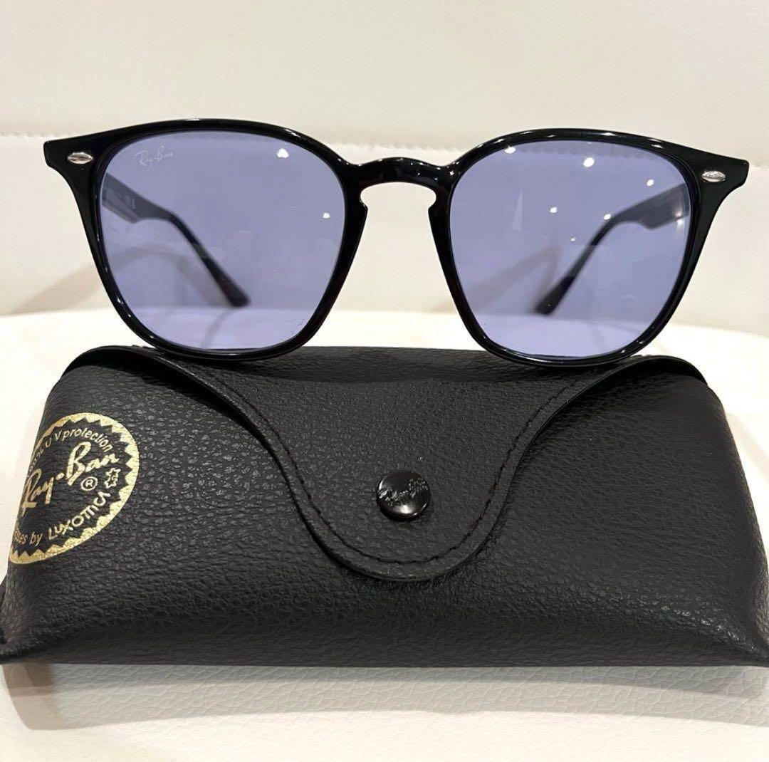 Rayban レイバン サングラス RB4258F 601/80 52◻︎20 WASH LENS RB4258F 601/80 52mm シャイニーブラック/ブルー RayBan