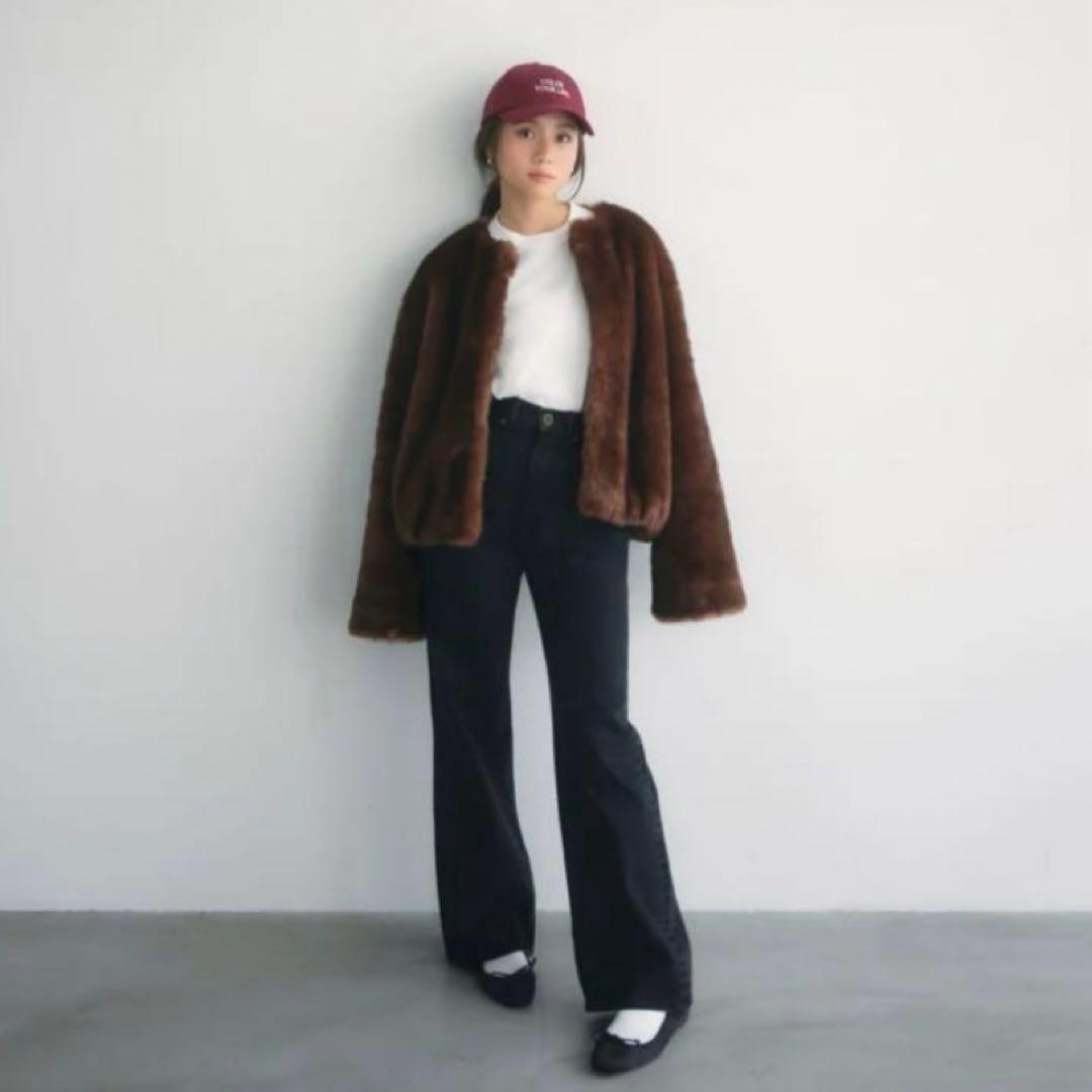 希少】COELIE シールームリン×伊原葵コラボ エコファーコート ブラウン