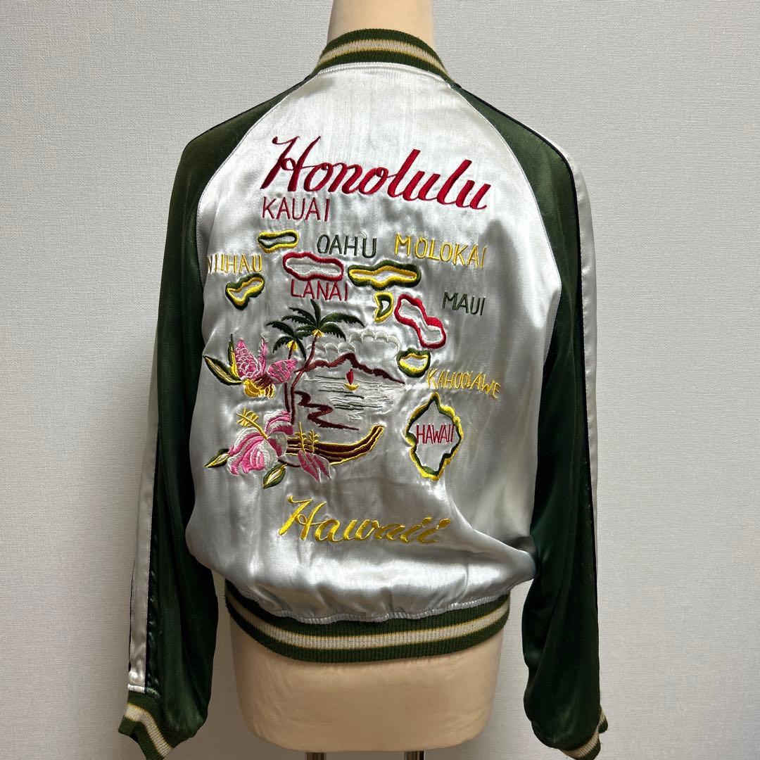 梵殷 スカジャン サテン スーベニアジャケット リバーシブル ハワイ