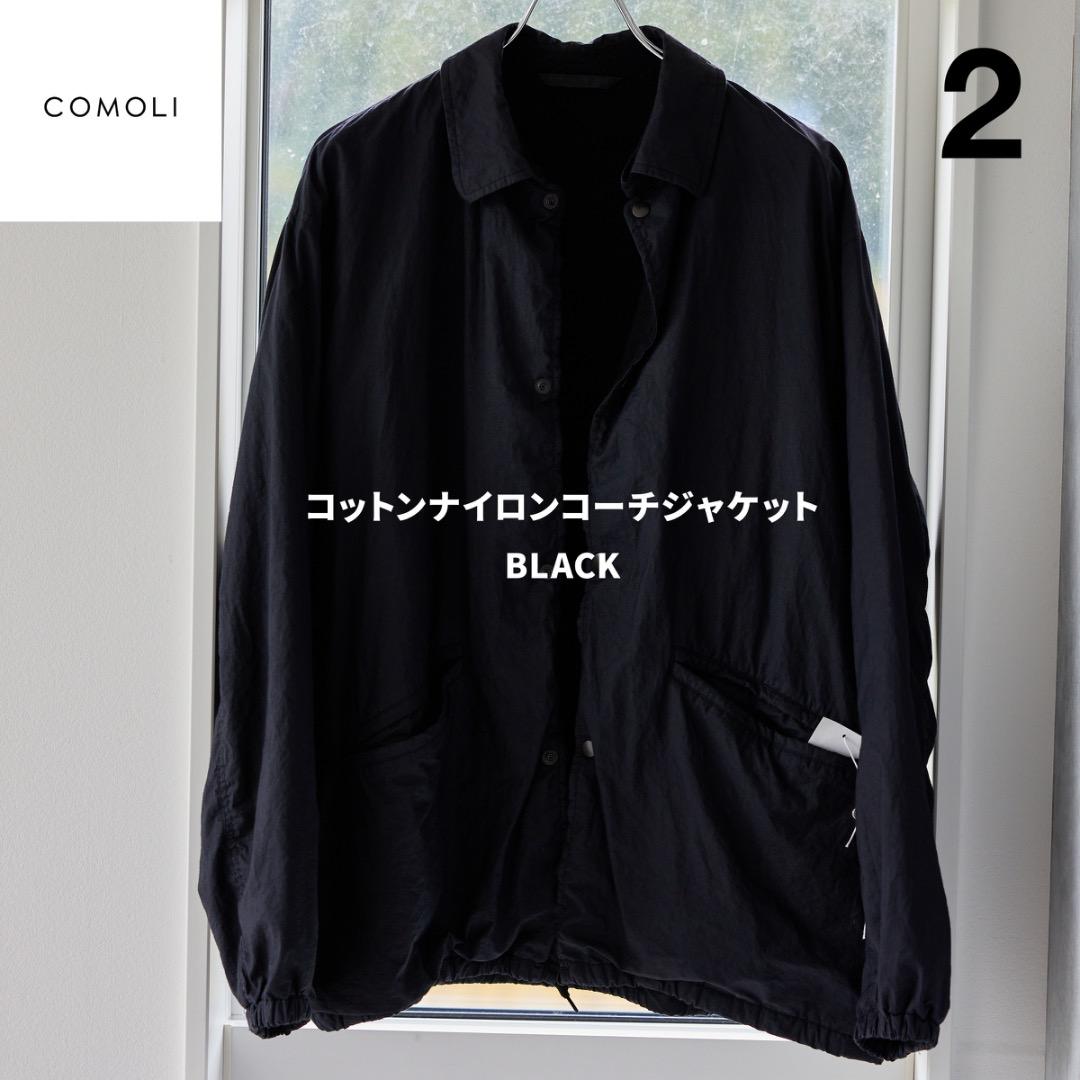 2 comoli コットンナイロンコーチジャケット 23aw ブラック - メルカリ