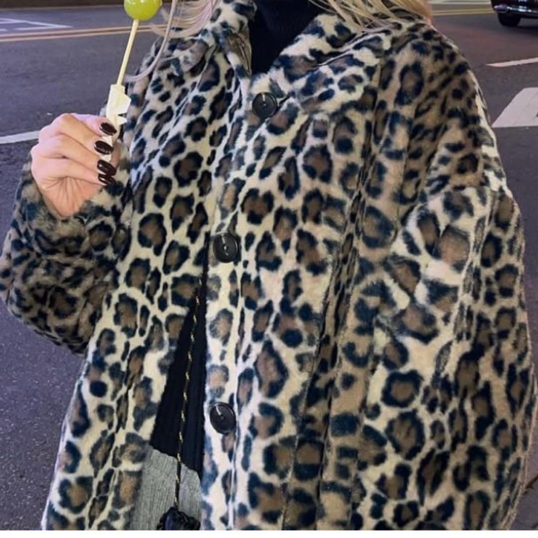 JEANASIS☆ジーナシス☆アニマルファーステンコート☆レオパード