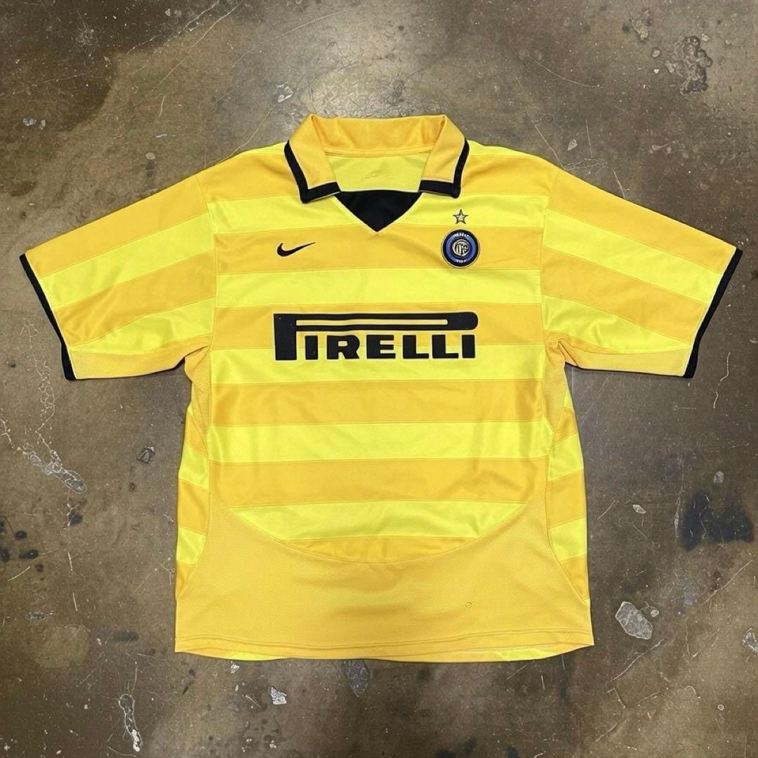 インテル 2003/04 ユニフォーム L ナイキ 日本規格 00s y2k 選手用]インテル 2003-04 Nike ホーム半袖 選手用 ユニフォーム