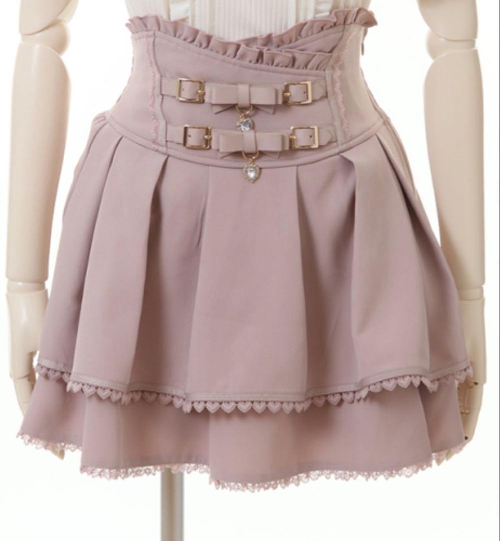 リズリサ 2連リボンベルトスカパン ピンク - メルカリ