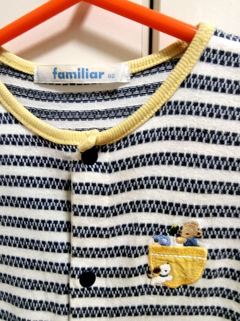 familiar ストライプロンパース 80 春夏 男の子 女の子 - メルカリ
