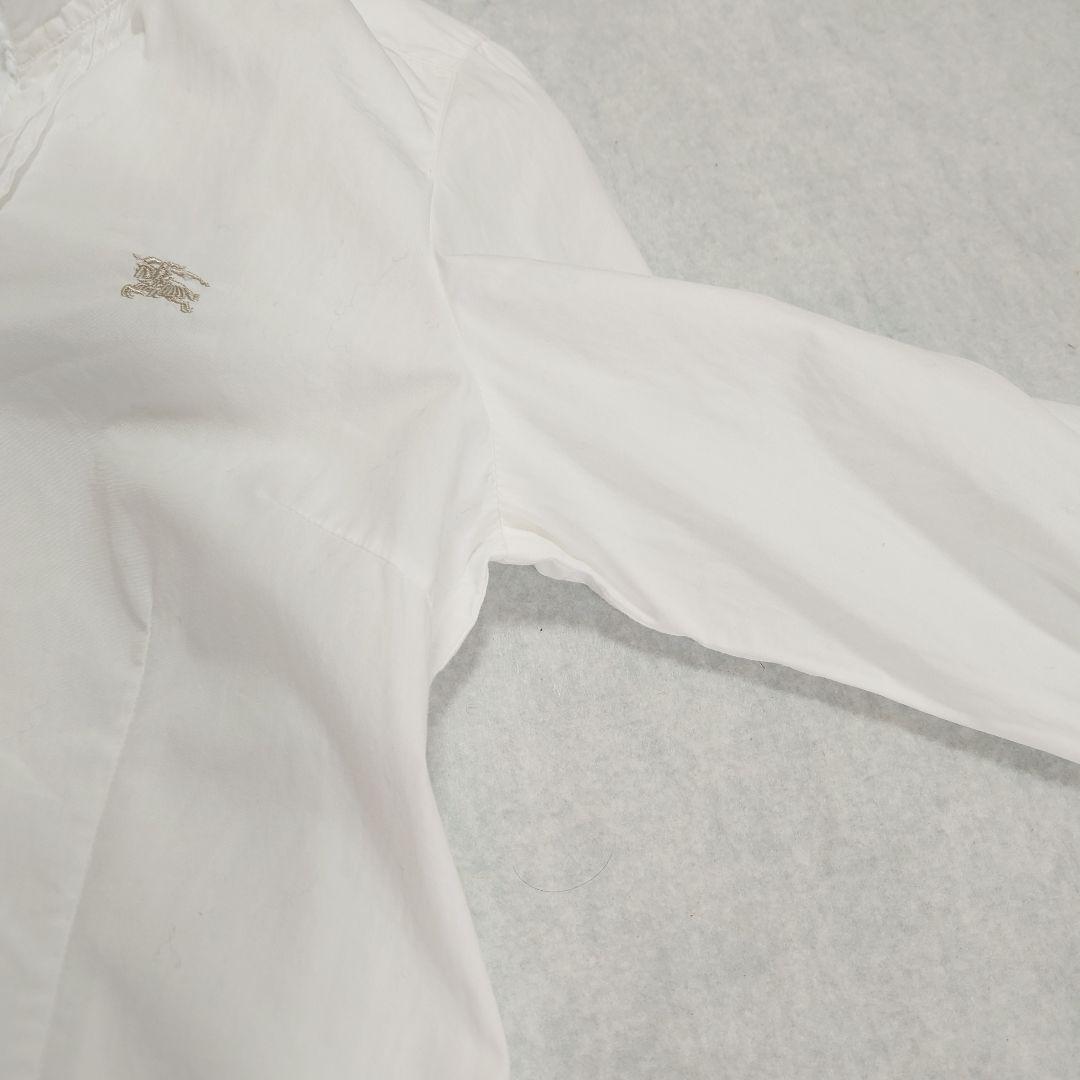 バーバリーブルーレーベル フリル ピンタック ホースロゴ刺繍 ブラウス