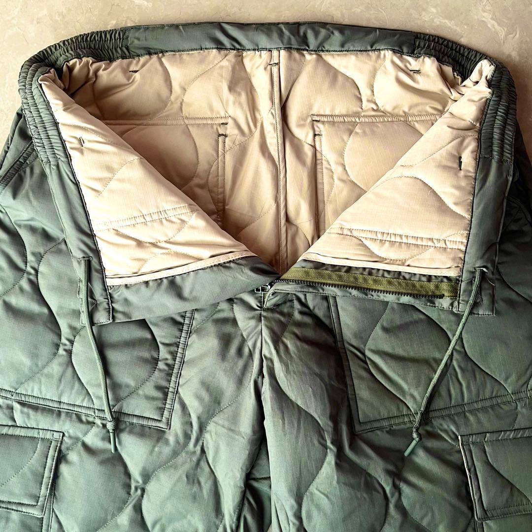 未使用級☆TAION ミリタリーライン カーゴダウンパンツ カーキ XXL 撥