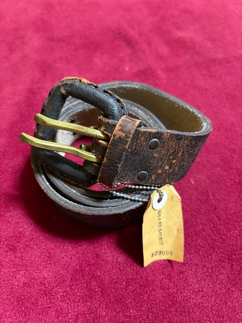 00s archive studs lether belt black お兄系