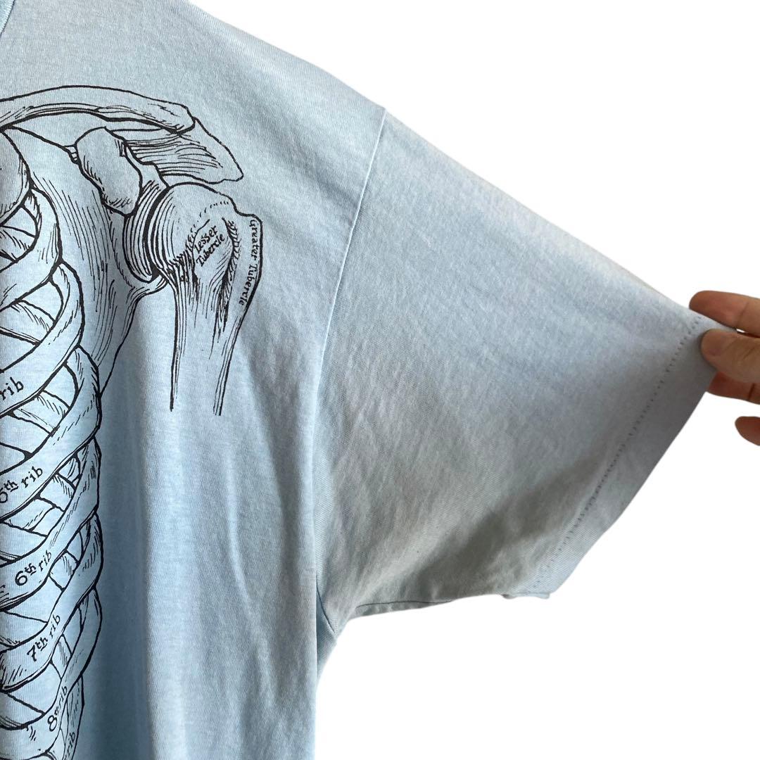 80s90s Leslie Arwin 人体骨格 プリントtシャツ レアカラー - メルカリ