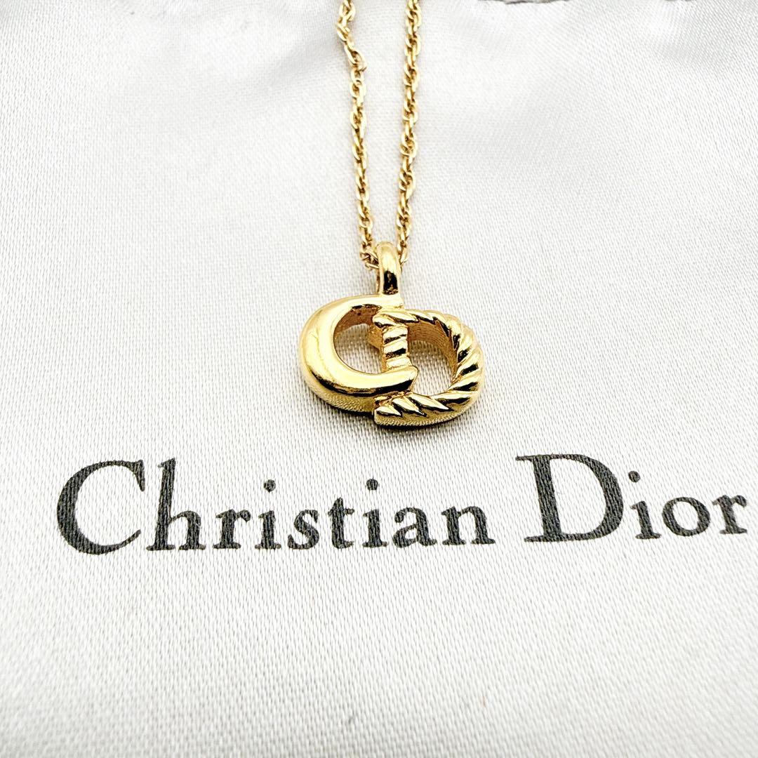 3051-3 極美品✨ Dior ネックレス CD ロゴ 希少 刻印 - メルカリ