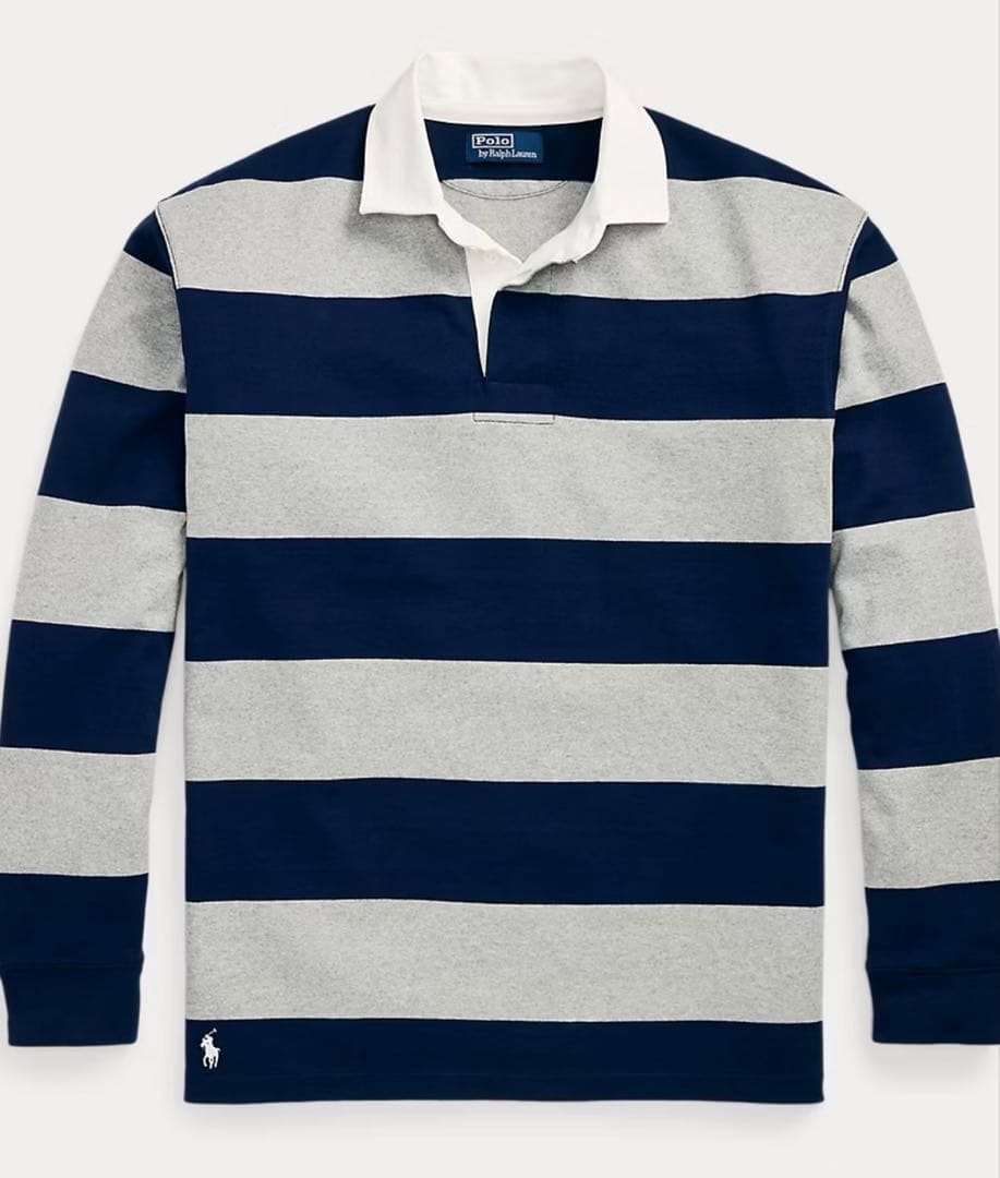 ラルフローレン　ビッグ フィット ストライプド ジャージー ラグビー シャツ ラルフ ローレン（RALPH LAUREN）（メンズ）ビッグ フィット