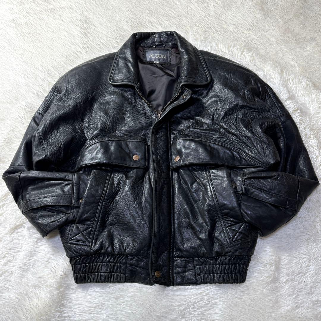 90s】A-2 ブラックレザー フライトジャケット L 超短丈 牛革 - メルカリ