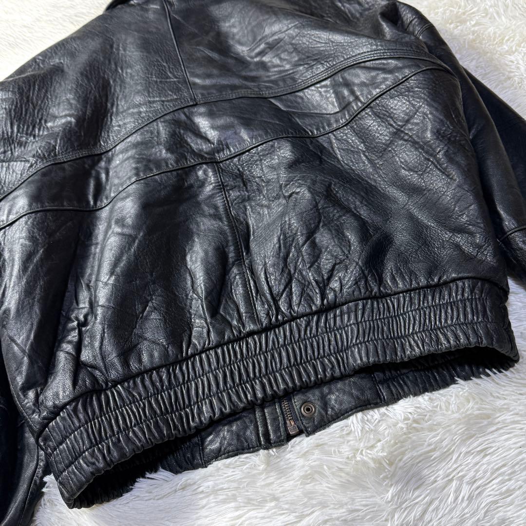 90s】A-2 ブラックレザー フライトジャケット L 超短丈 牛革 - メルカリ