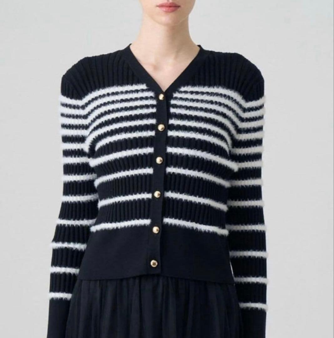 ANAYI ボータートップス　カーディガン 楽天市場】【SALE／50%OFF】ハイツイストコットンナイロンボーダー