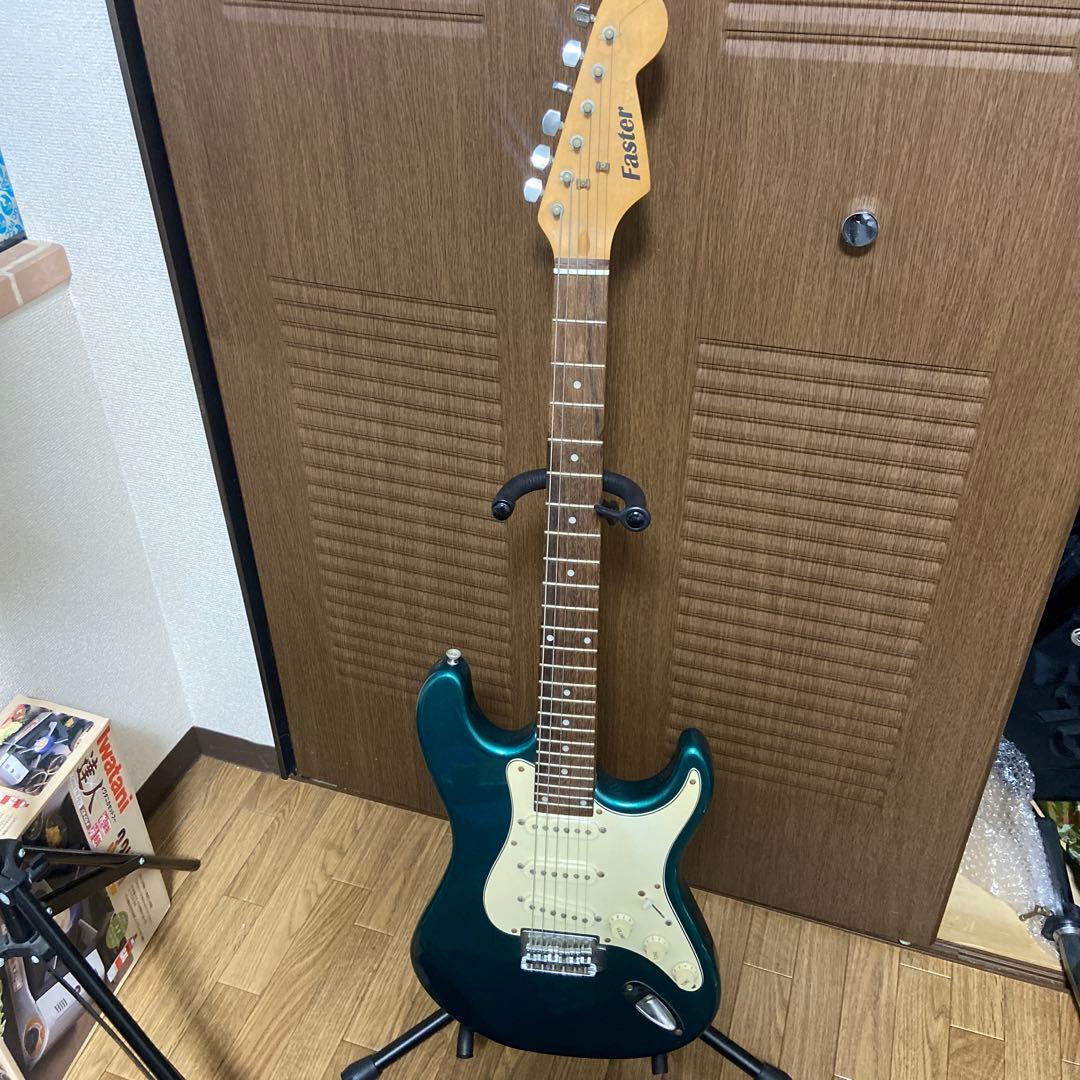 Faster エレキギター グリーン Photogenic ST-180 SFG エレキギター初心者14点セット 【ヤマハアンプ
