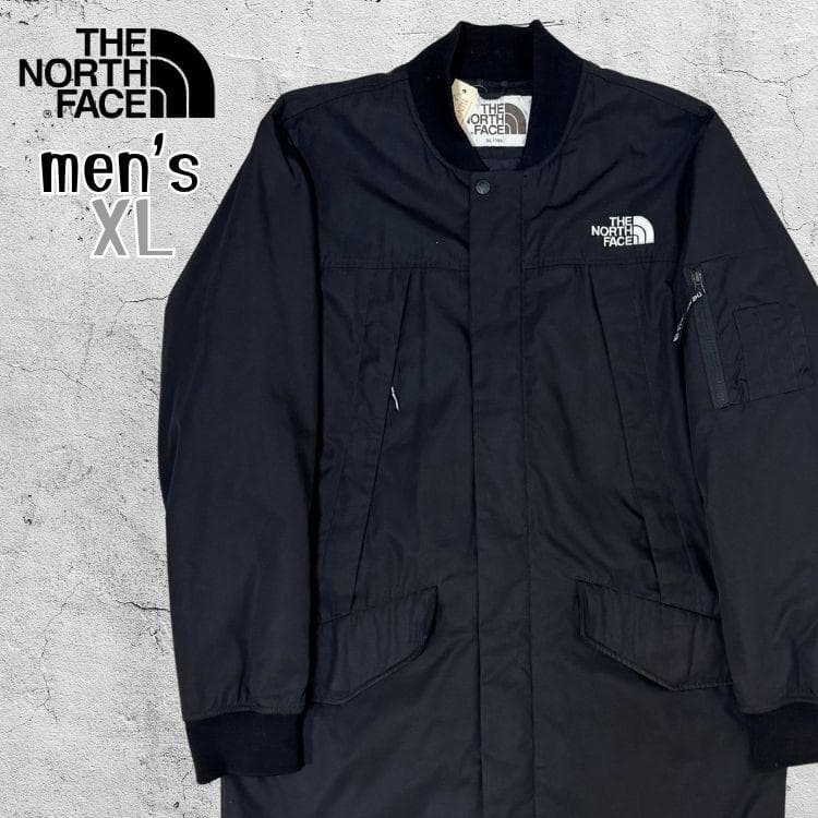 THE NORTH FACE ロング丈 MA-1 メンズ XL モッズコート 黒 al-006-blk_2.jpg