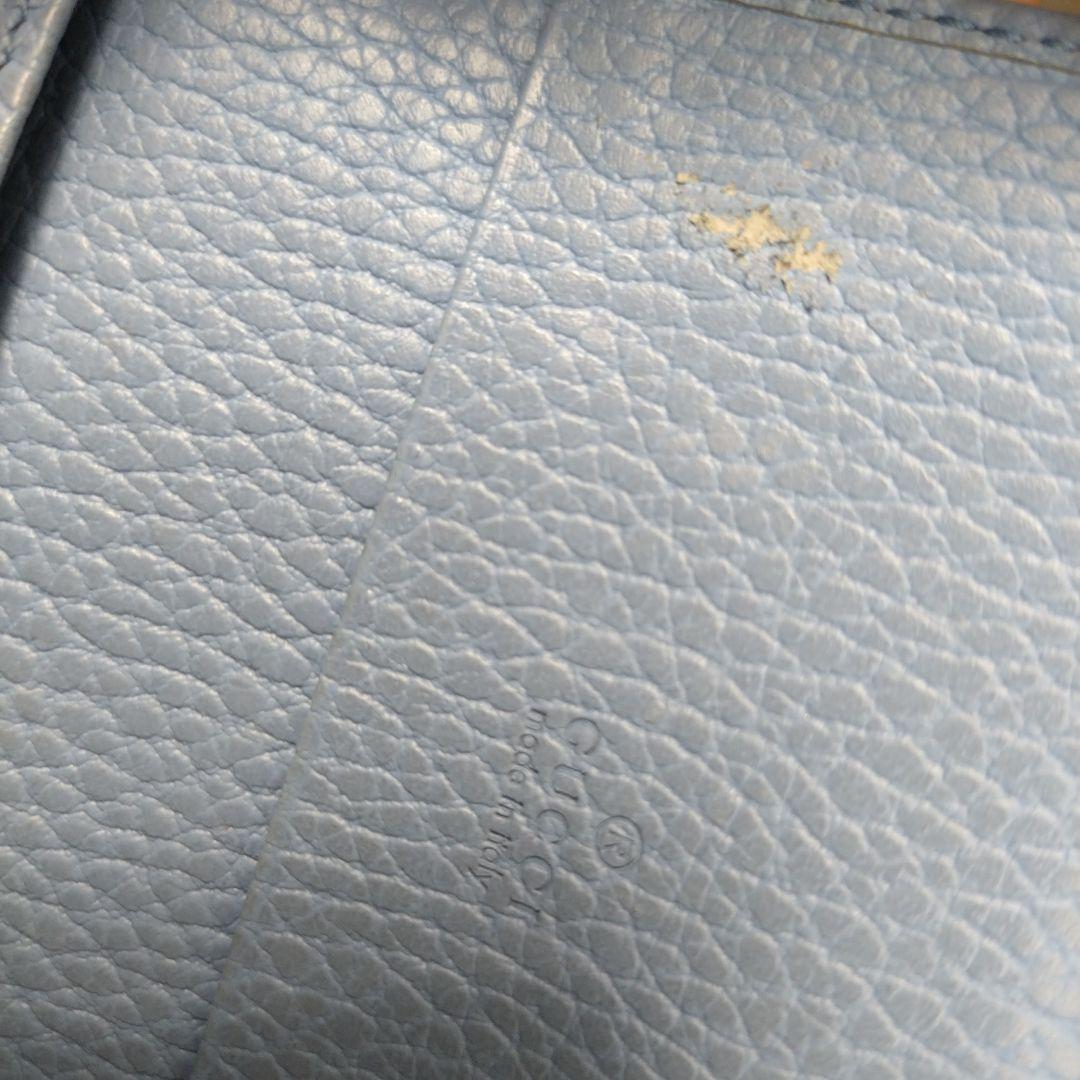 最終価格】GGロゴ ライトブルー レザー 名刺入れ