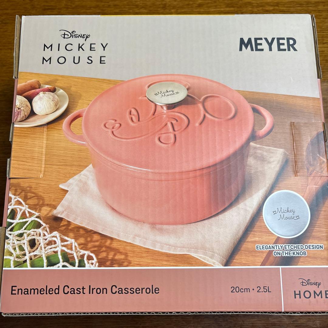 ミッキーマウス エナメル鋳鉄鍋 20cm - メルカリ
