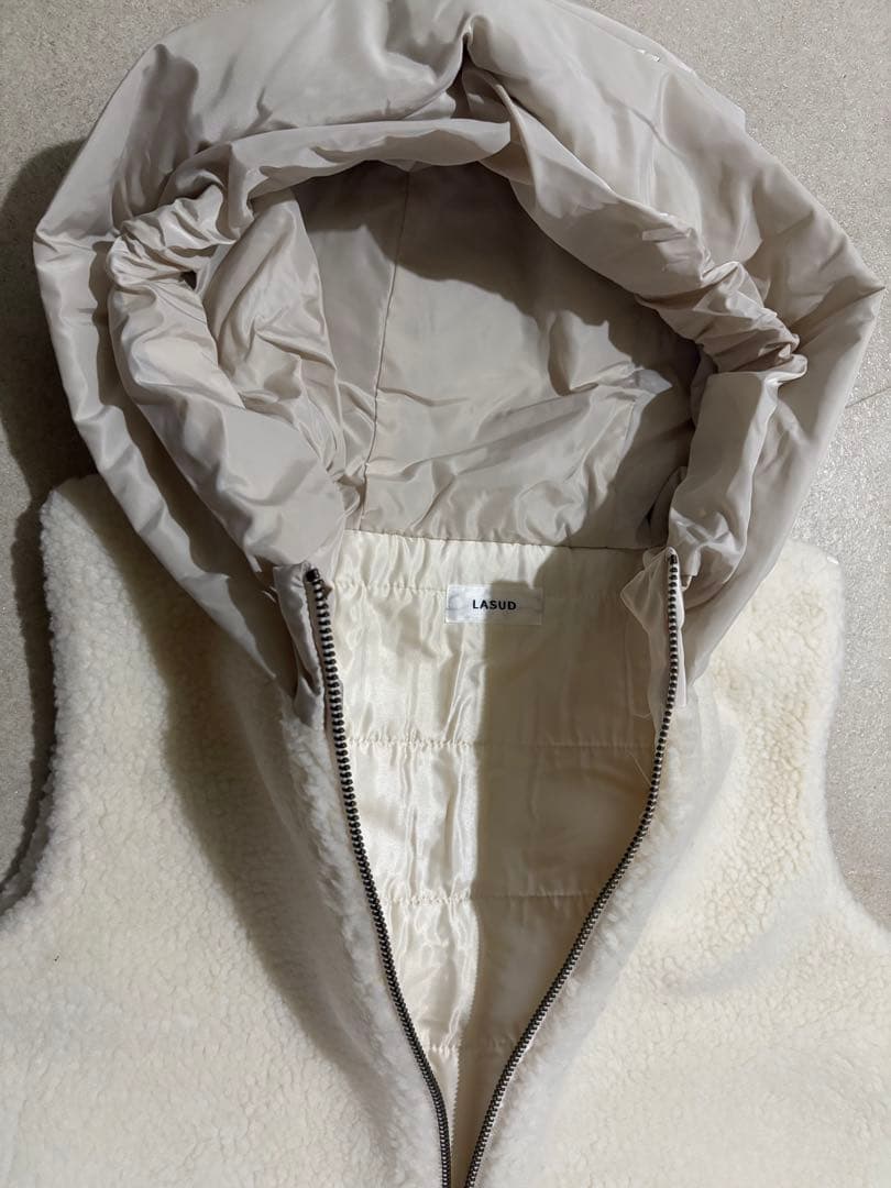 shanlulu.mama様専用】LASUD☆フード付きボアベスト - メルカリ