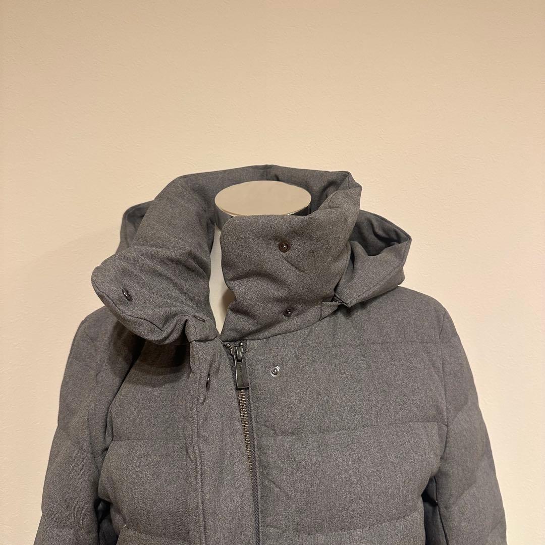 ポール・スチュワート ダウンコート フード付ロングコート グレー 2WAY