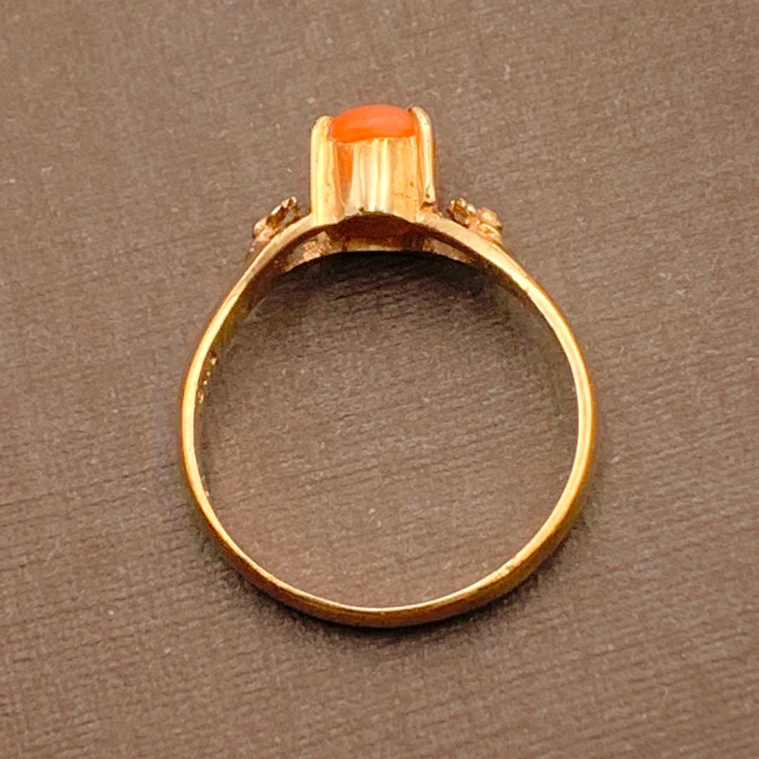 珊瑚ゴールドリング K18 9号 2.1g