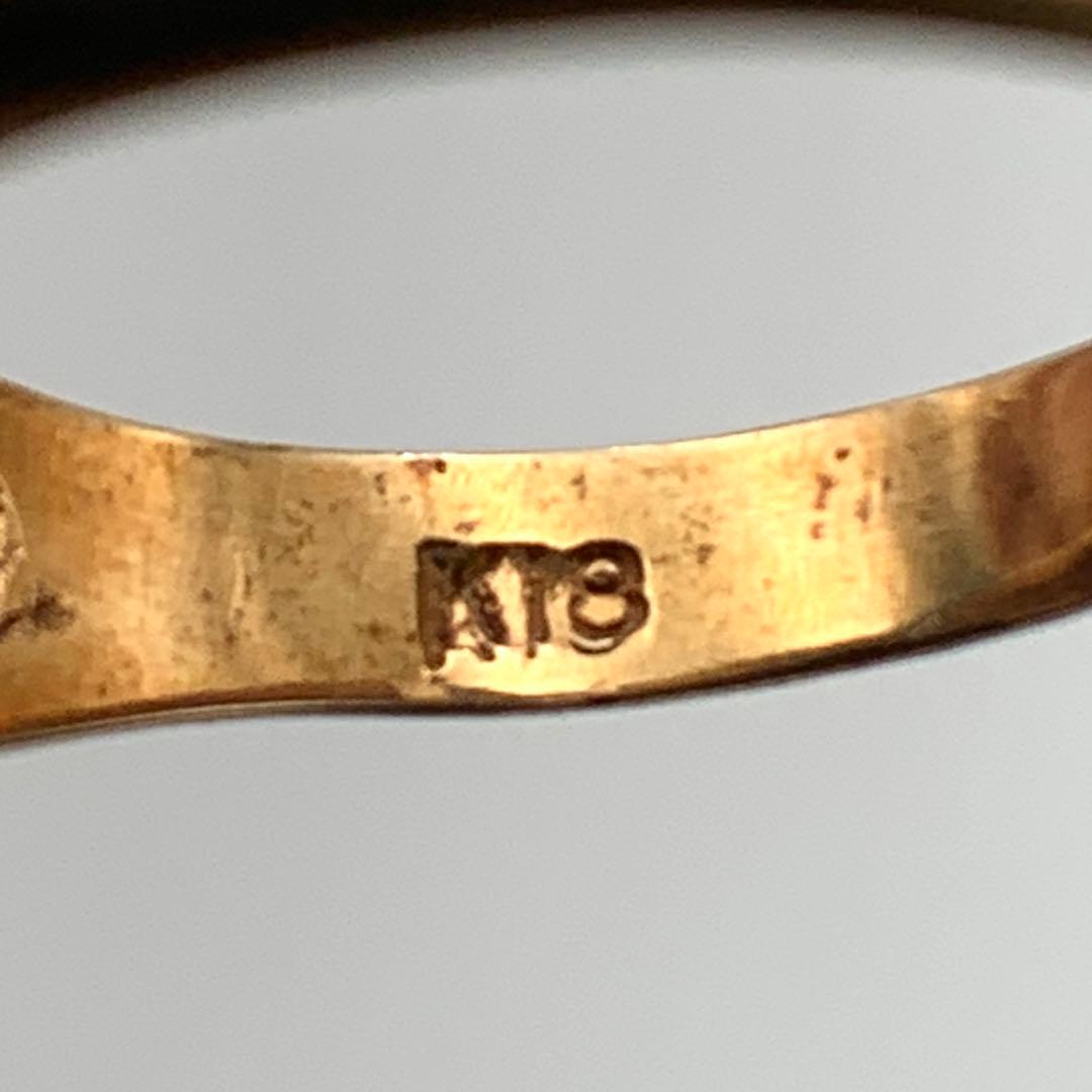 珊瑚ゴールドリング K18 9号 2.1g