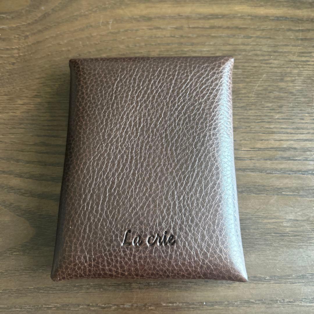 La crie ラクリエ ダークブラウン ショートウォレット - メルカリ